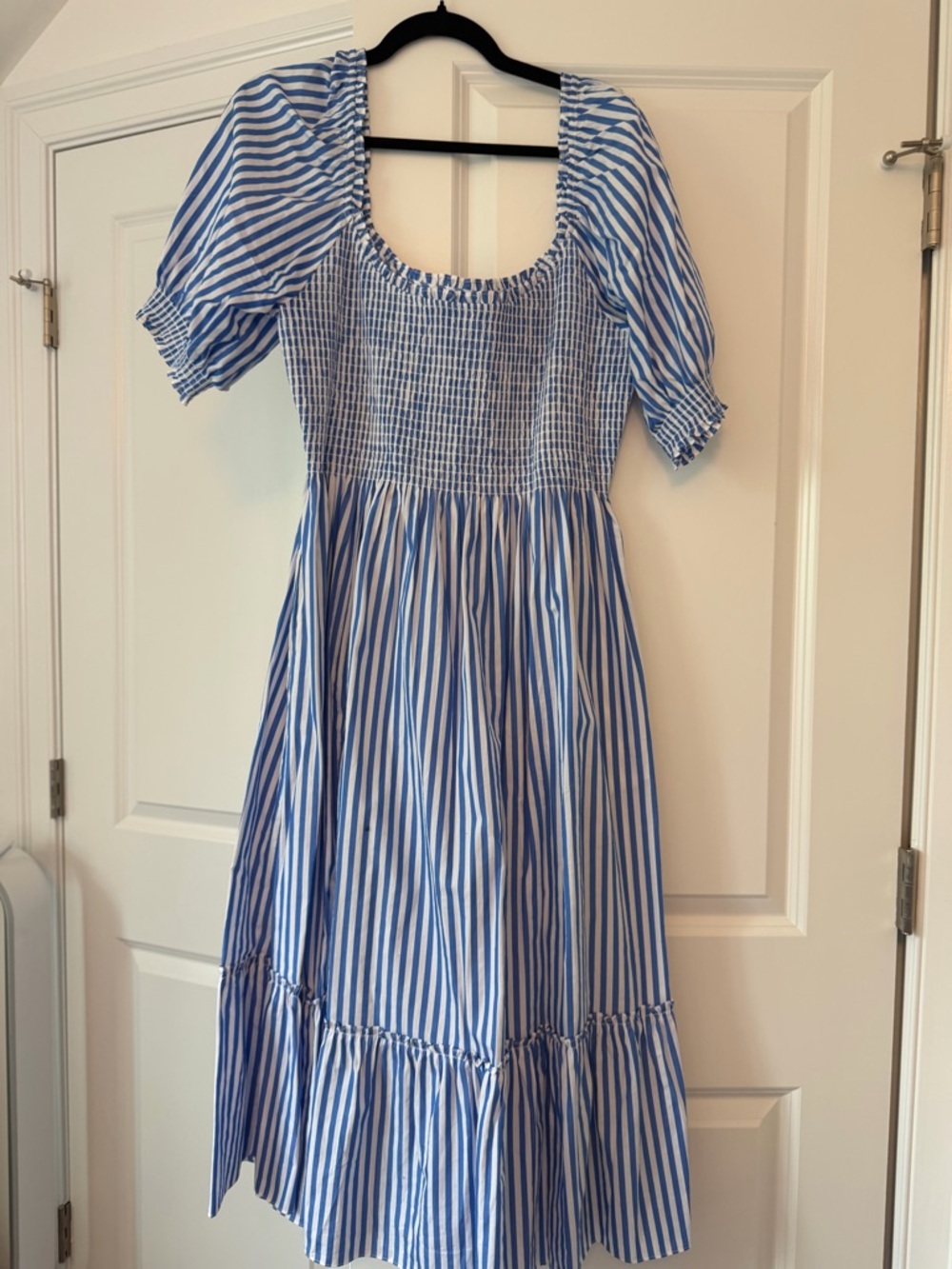 Hill House Louisa Nap Dress in Blueberry Stripe - Picture 2 of 5